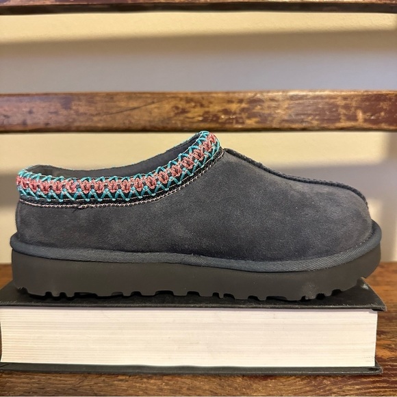 UGG Dark Gray Tasman Slippers Slip On Suede Mules - Picture 3 of 13